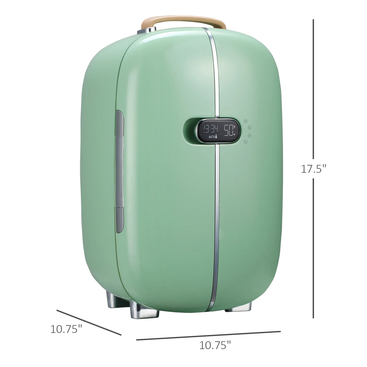 HOMCOM 0.4 Cu. Ft Portable Beauty Fridge with LED Lighting for Makeup