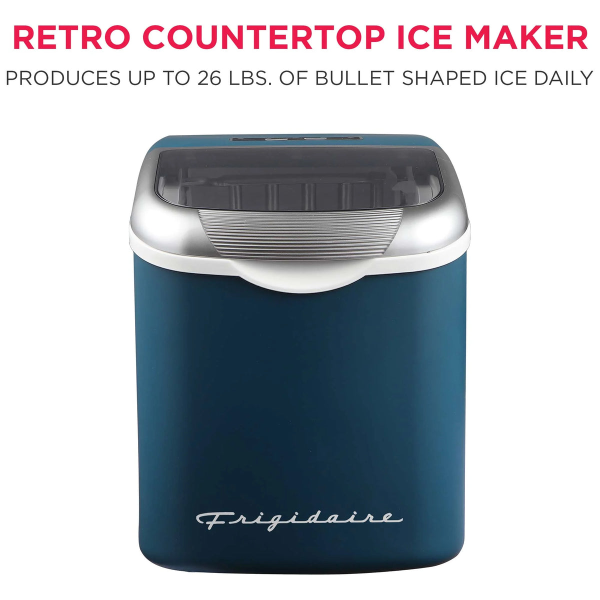 Frigidaire, 26 Lbs. Ice Maker, Bullet Shaped Ice, Rgwhite