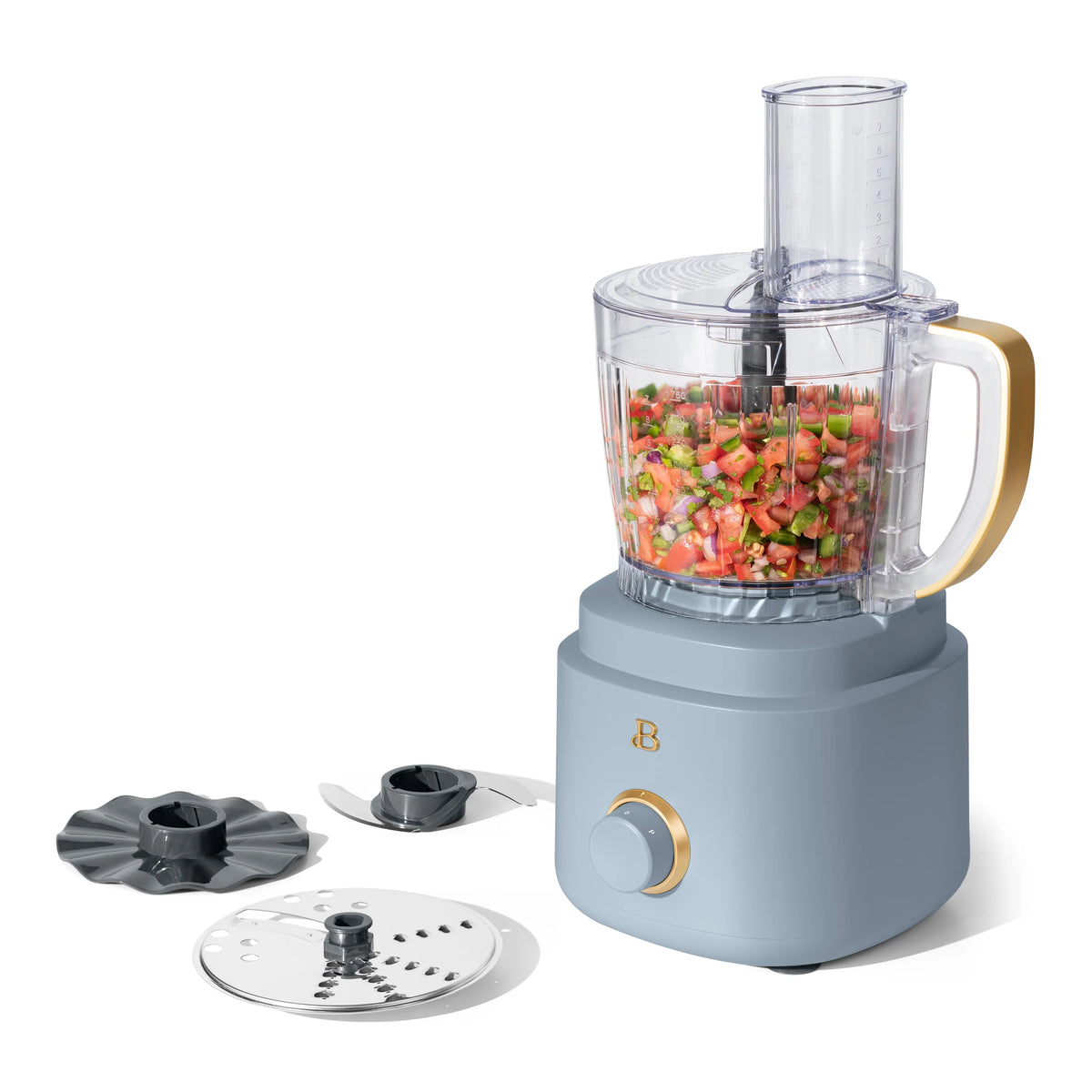 Beautiful 10-Cup Food Processor with Accessories, White Icing by Drew Barrymore