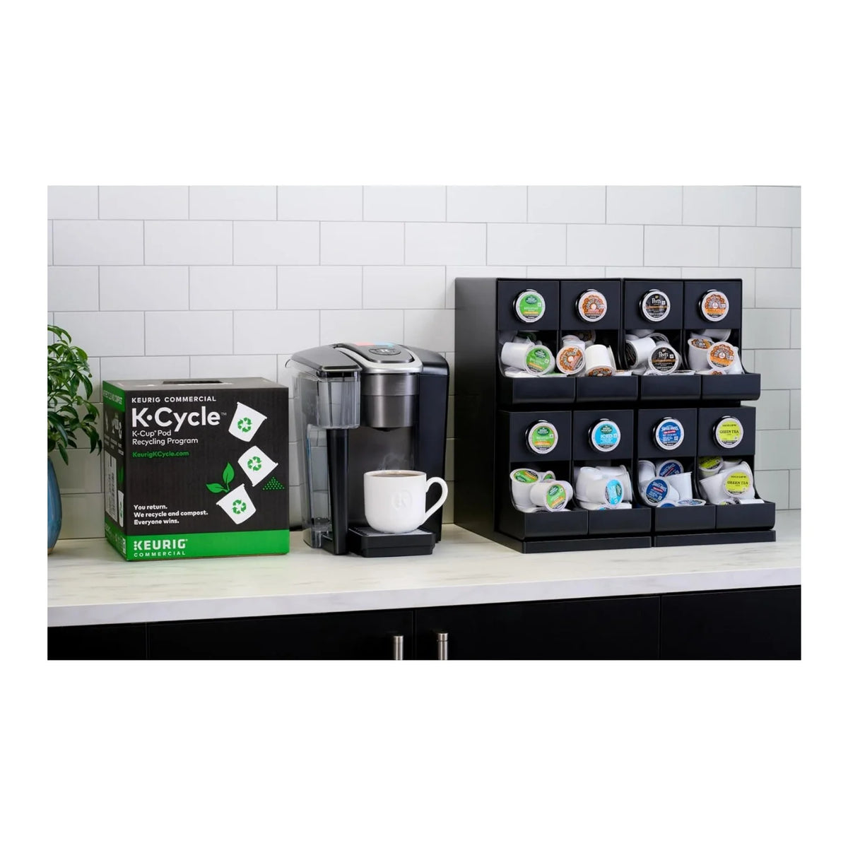 Keurig K-1550 Small Business Coffee Maker with Quiet Brew Technology, Strong Button, and 96 oz. Water Reservoir (Black)