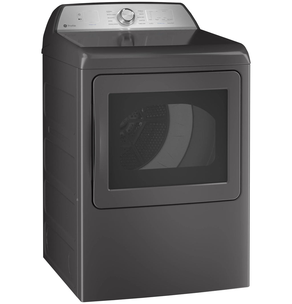 Ge Profile Ptd60ebr 27" Wide 7.4 Cu. Ft. Energy Star Rated Electric Dryer - Diamond Gray