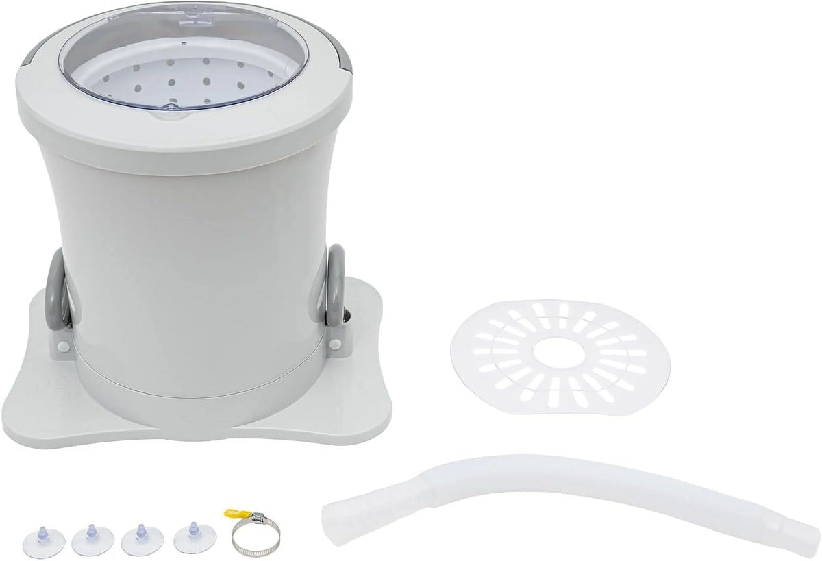Portable Foot Operated Dryer, Mini Manual Dryer Machine, Portable Single Tub Dryer Machine, Hand-operated Mini Compact Spin Dryer, 2.4Gal Manual Draw Cord Dryer (Dryer(2.4gal White))