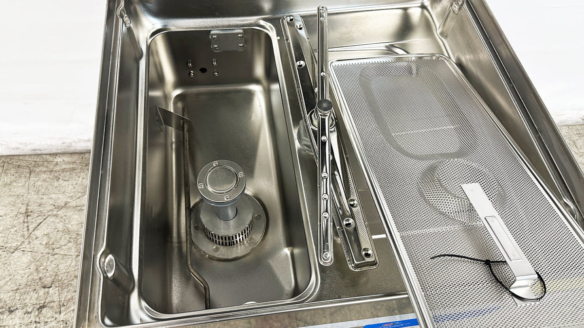 NSF 28 in. Single Rack Door Type Dishwasher, High Temp with Booster, 3-phrase 240V Freestanding Washer