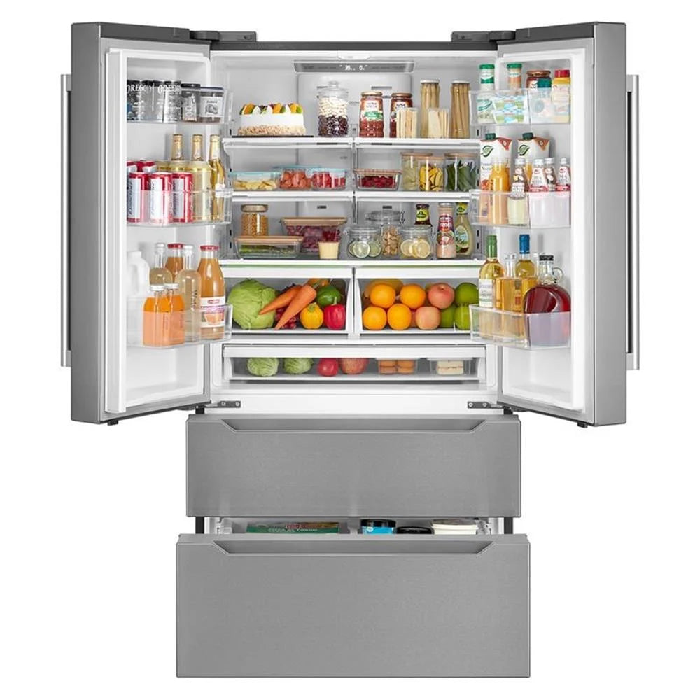 Cosmo 48" Double Oven Gas Range & Dishwasher & French Door Refrigerator Set