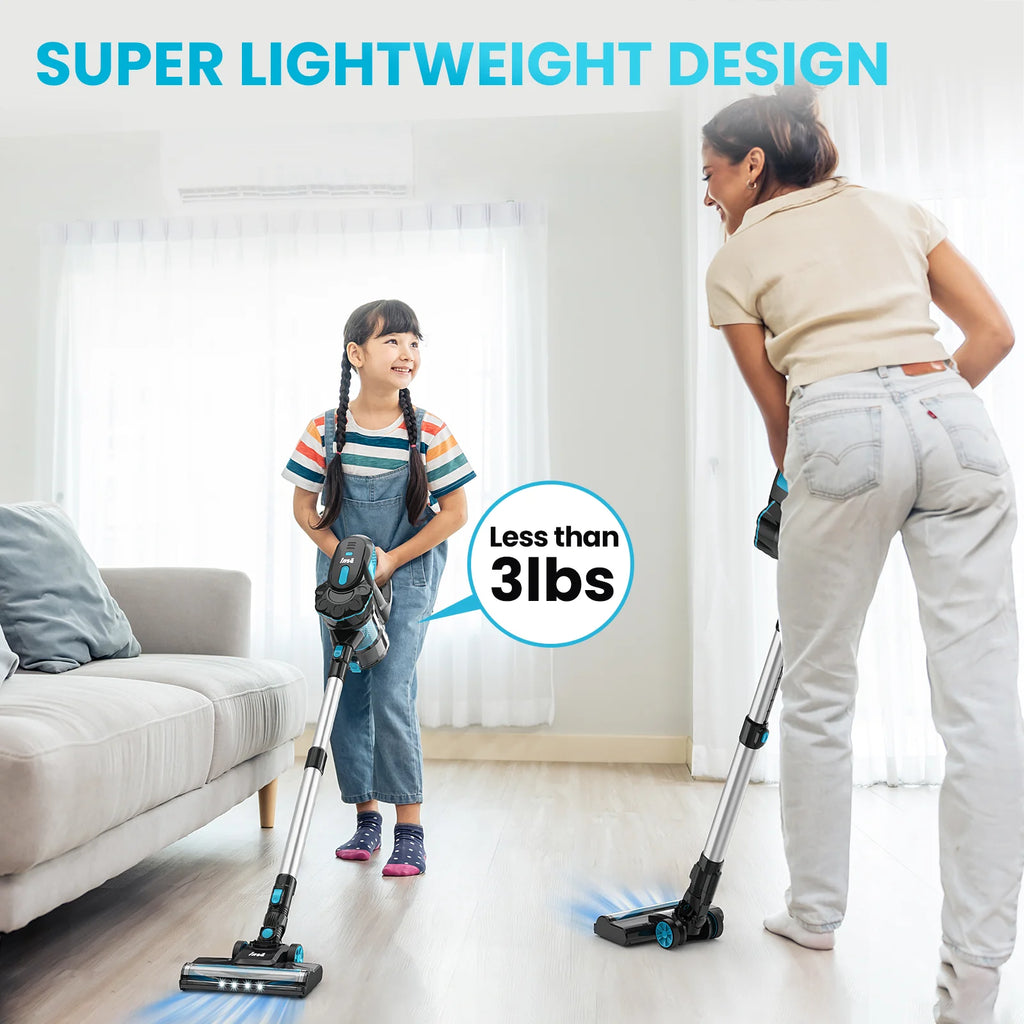 INSE Cordless Vacuum Cleaners, 6-in-1 Lightweight Stick Vacuum for Hardwood Floor Carpet Pet Hair, V770