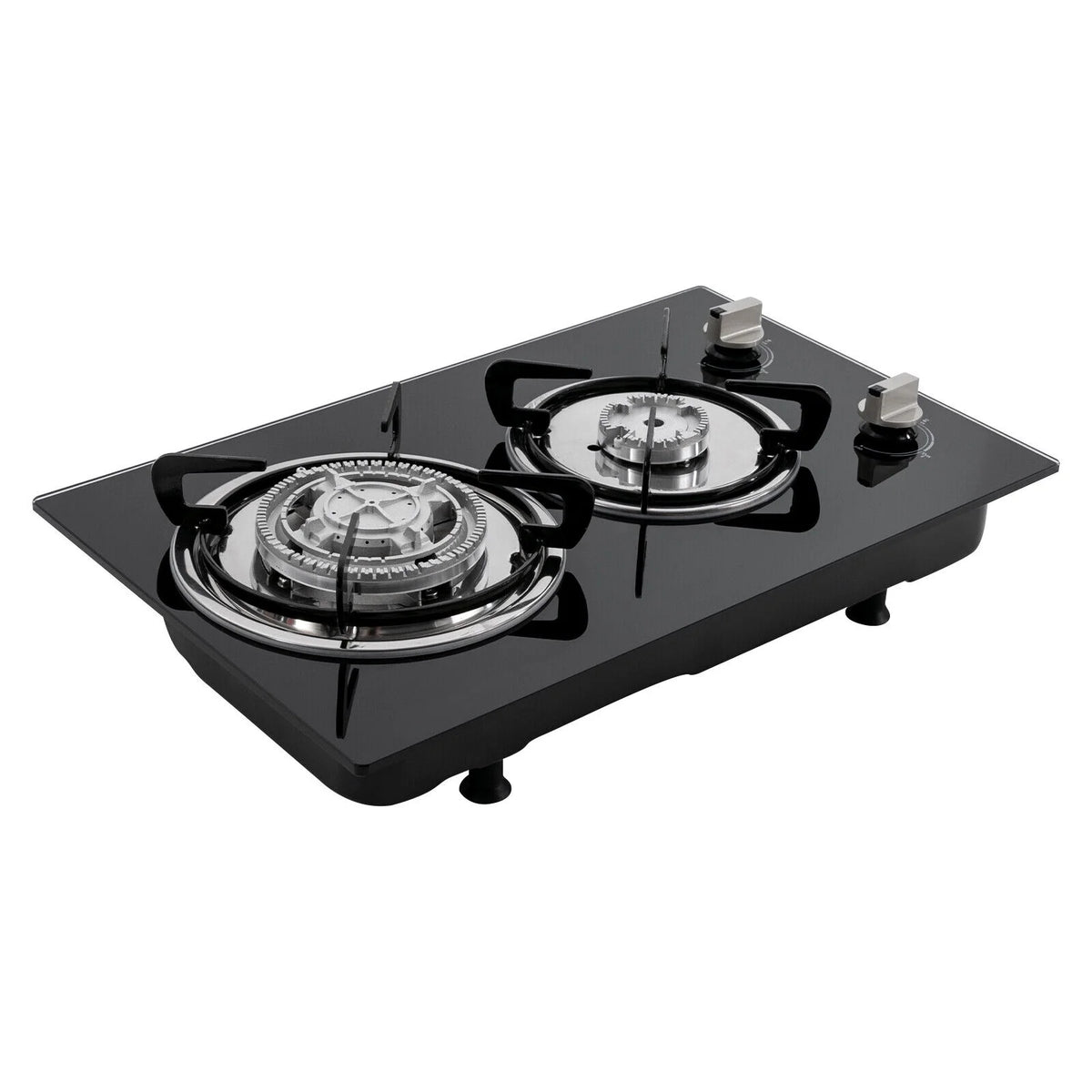 2 Burner Modern Gas Cooktop Gas Stove Top with 2 Burner Black 20.47*12.6 in