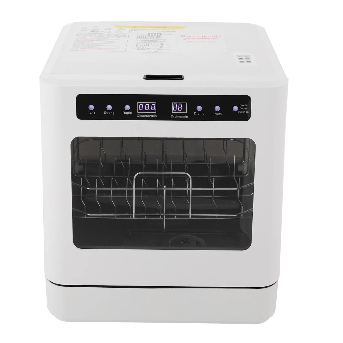 White Portable Mini Dishwasher, Countertop Dishwasher, Household Mini Dishwasher for Homes, Apartments