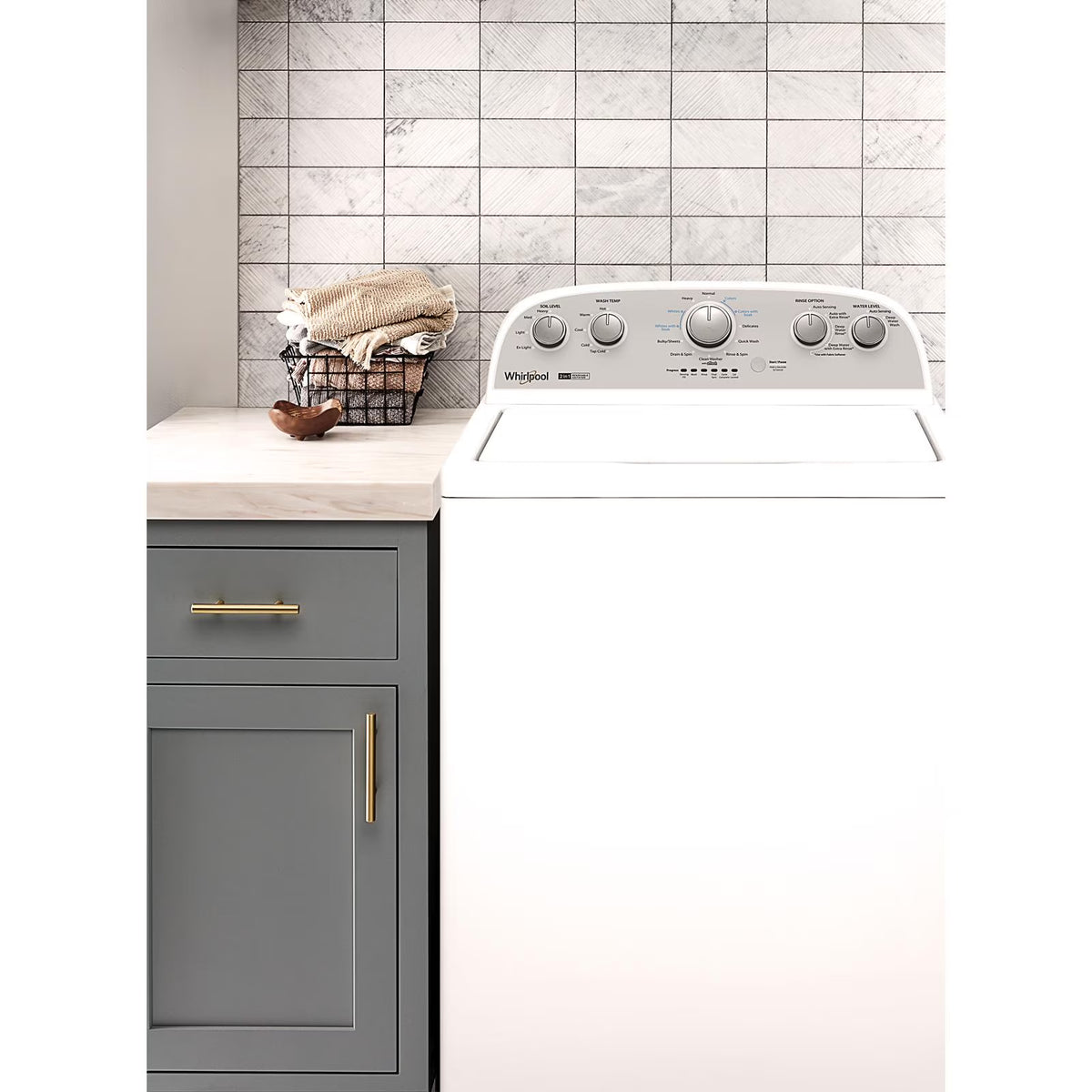 Whirlpool? Brand New WTW4957PW, 3.8-3.9 Cu. Ft. 2 in 1 Top Load Washer with Removable Agitator Capacity 3.8 Cu ft