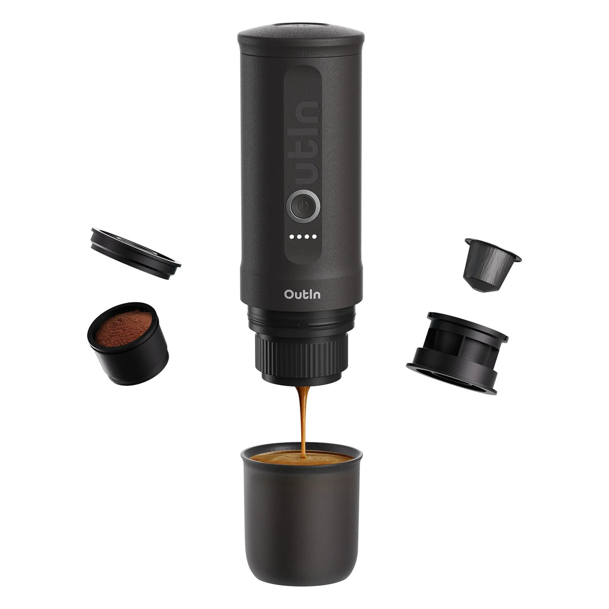 OutIn Nano Portable Electric Espresso Machine (Crimson Red), OTEM-01-CR