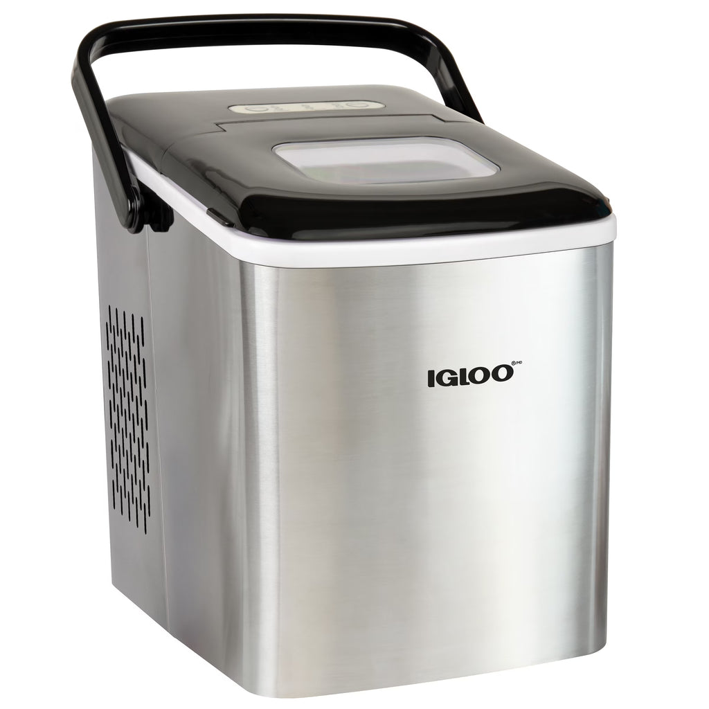 Igloo Handled Automatic Ice Machine Self Cleaning Countertop Ice Maker with Scoop, Aqua