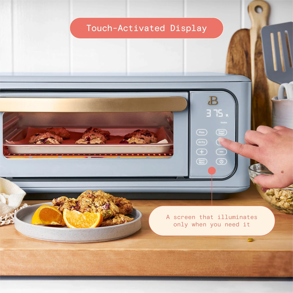 Beautiful Infrared Air Fryer Toaster Oven, 9-Slice, 1800 W, White Icing by Drew Barrymore