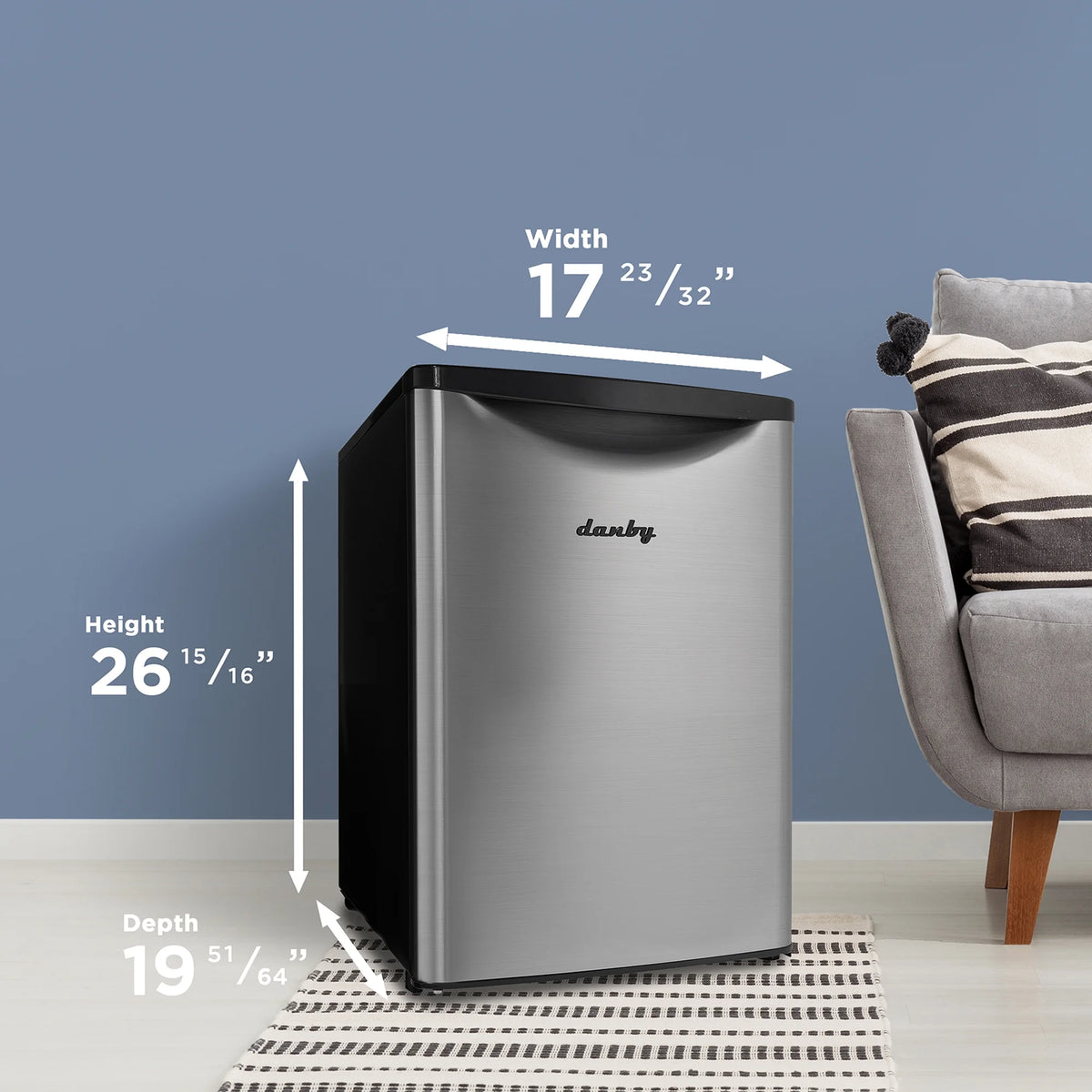 Danby 2.6 cu. ft. Compact Fridge in Stainless Steel (DAR026A2BSLDB)