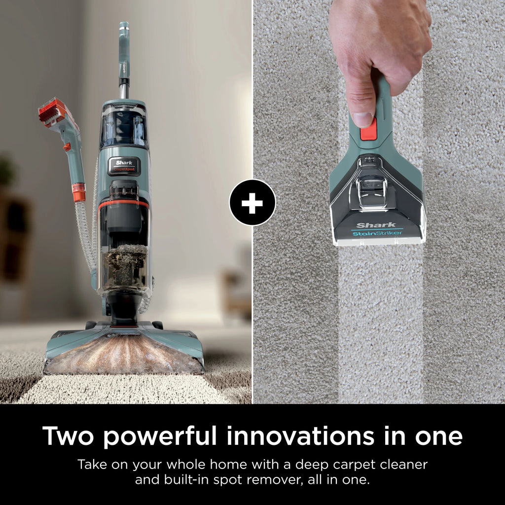 Shark CarpetXpert Upright Deep Carpet, Area Rug & Upholstery Cleaner with Built-in Spot & Stain Eliminator and 12 oz Deep Clean Pro Cleanser, EX150