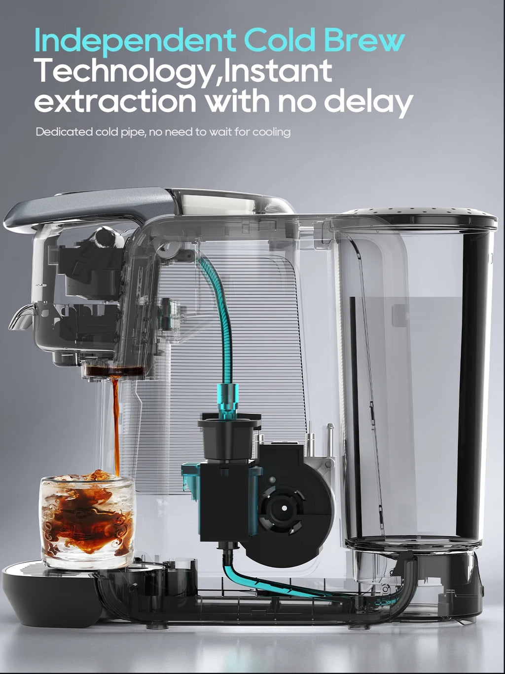 HiBREW 6-in-1 Capsule Coffee Maker & Espresso Machine �C Multi-Compatible, Hot/Cold Brew, 9 Temp Settings H6