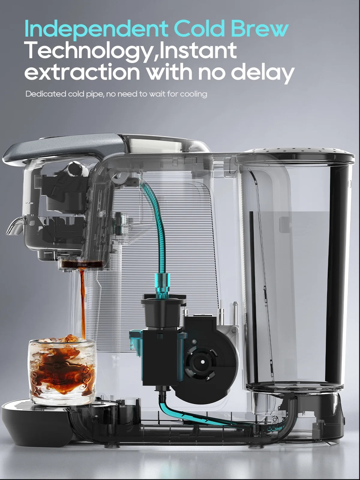 HiBREW 6-in-1 Capsule Coffee Maker & Espresso Machine �C Multi-Compatible, Hot/Cold Brew, 9 Temp Settings H6