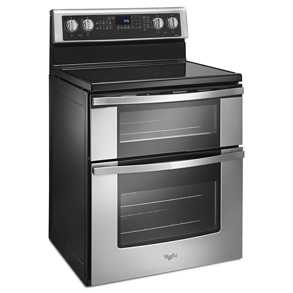Whirlpool 30�� 6.7 cu ft Double Oven Gas Range in Stainless Steel