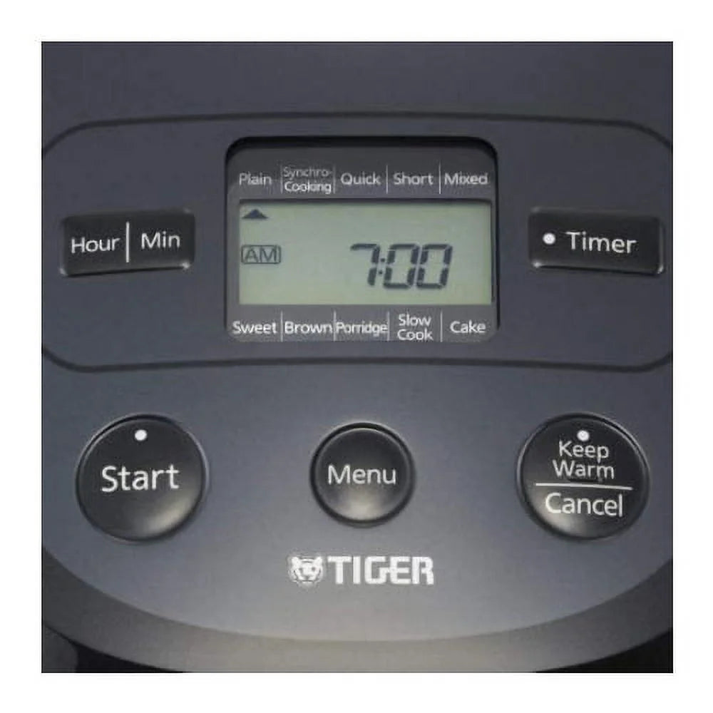 Tiger JBX-A18U 10-Cup Capacity Easy-to-Clean Micom Electric Rice Cooker (Black and Stainless Steel)