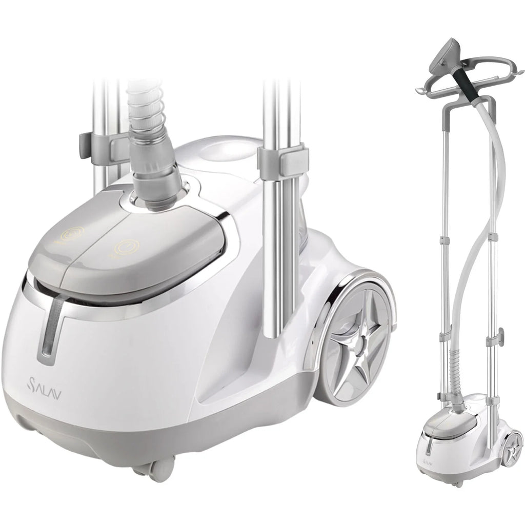 SALAV? GS45-DJ Professional Series Dual Bar Garment Steamer with Foot Pedals, Silver