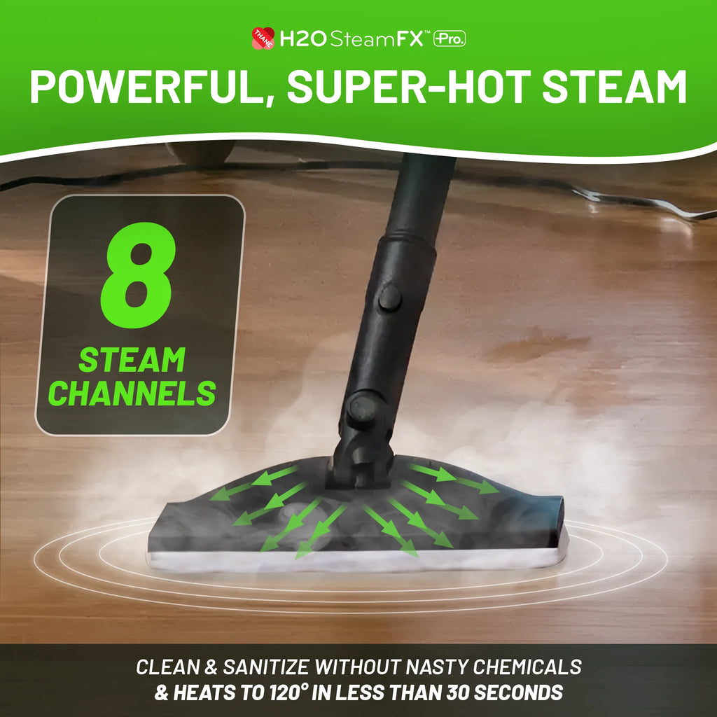 H2O STEAMFX PRO Outdoor Handheld Steam Cleaner, 2-in-1 Handheld & Floor Steam Cleaner