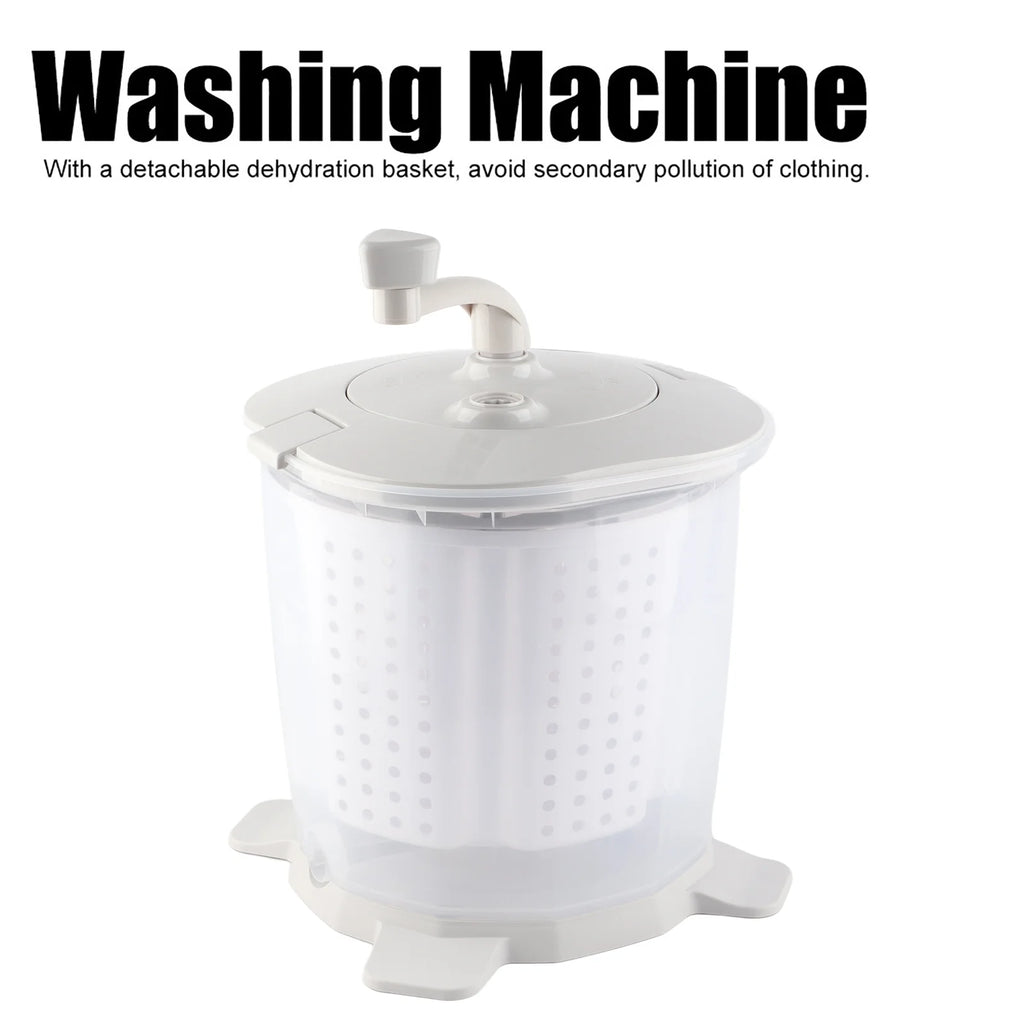 OHHANI Mini Manual Washing Machine Multifunctional ABS Material Detachable Dehydration Basket 1200rpm