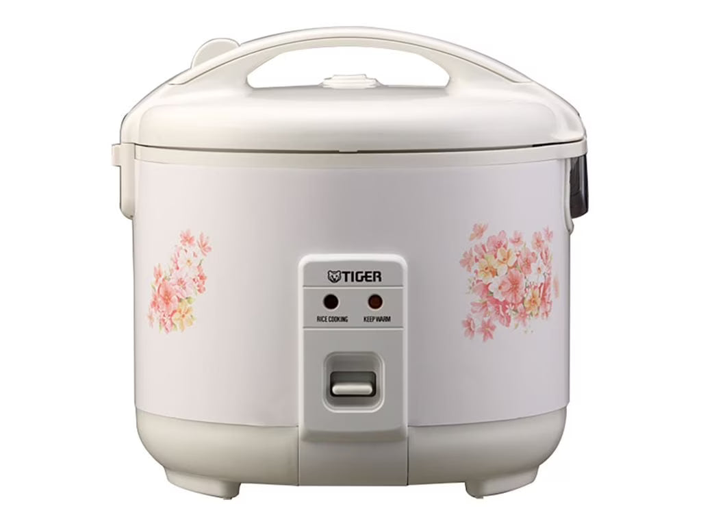 Tiger JNP-1800 10-Cup Floral White Rice Cooker & Warmer