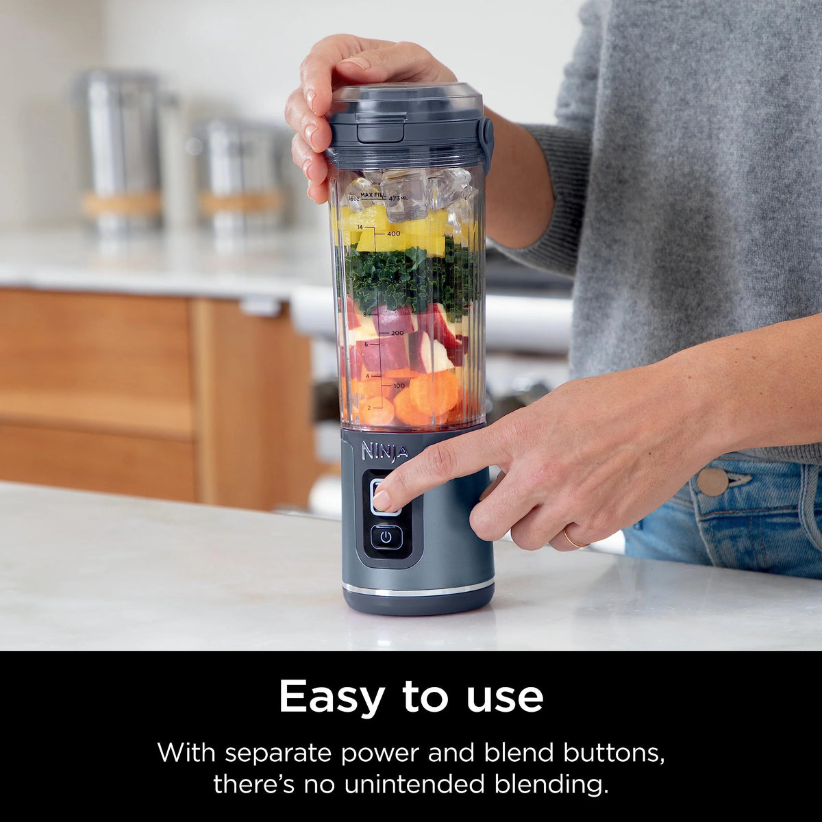 Ninja Blast Portable Blender, Cordless, 18oz. Vessel, Personal Blender for Shakes & Smoothies, BPA Free, Leakproof Lid & Sip Spout, USB-C Rechargeable, Dishwasher Safe Parts, Metallic Purple,