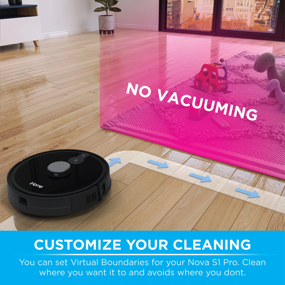 iHome AutoVac Nova S1 Pro Self Empty Robot Vacuum, LIDAR Mapping, 150 Min Runtime, Strong Suction, New