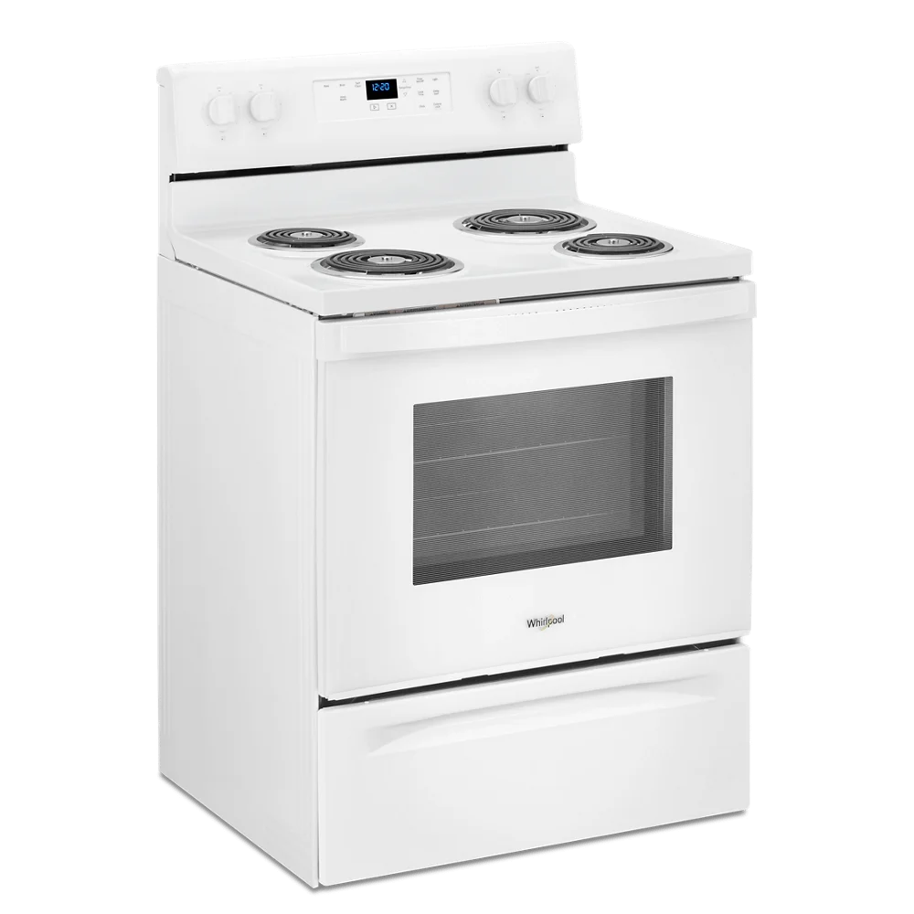 WHIRLPOOL WFC315S0JW 30" freestanding coil electric range