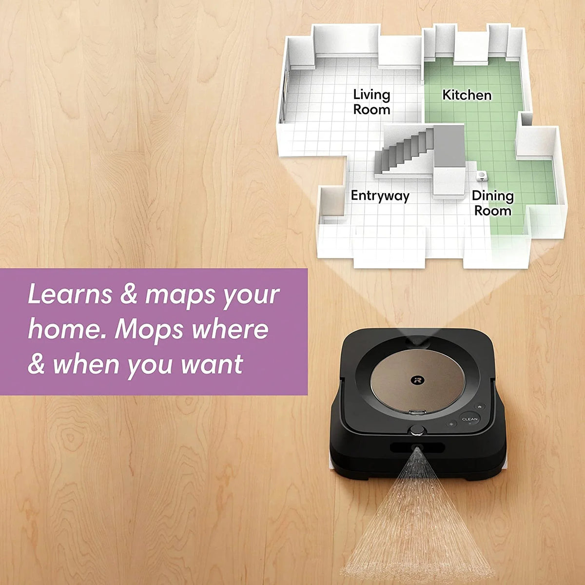 iRobot Braava Jet M6 6012 Ultimate Robot Mop- Wi-Fi Connected, Precision Jet Spray, Smart Mapping, Compatible with Alexa, Ideal for Multiple Rooms, Recharges and Resumes