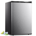 WAA 3.0 Cu.ft Small Freezer, Mini Upright Freezer with Adjustable Thermostat, Removable Shelves, Reversible Single Door, for Bedroom/Home/Dorms/Apartment, Silver
