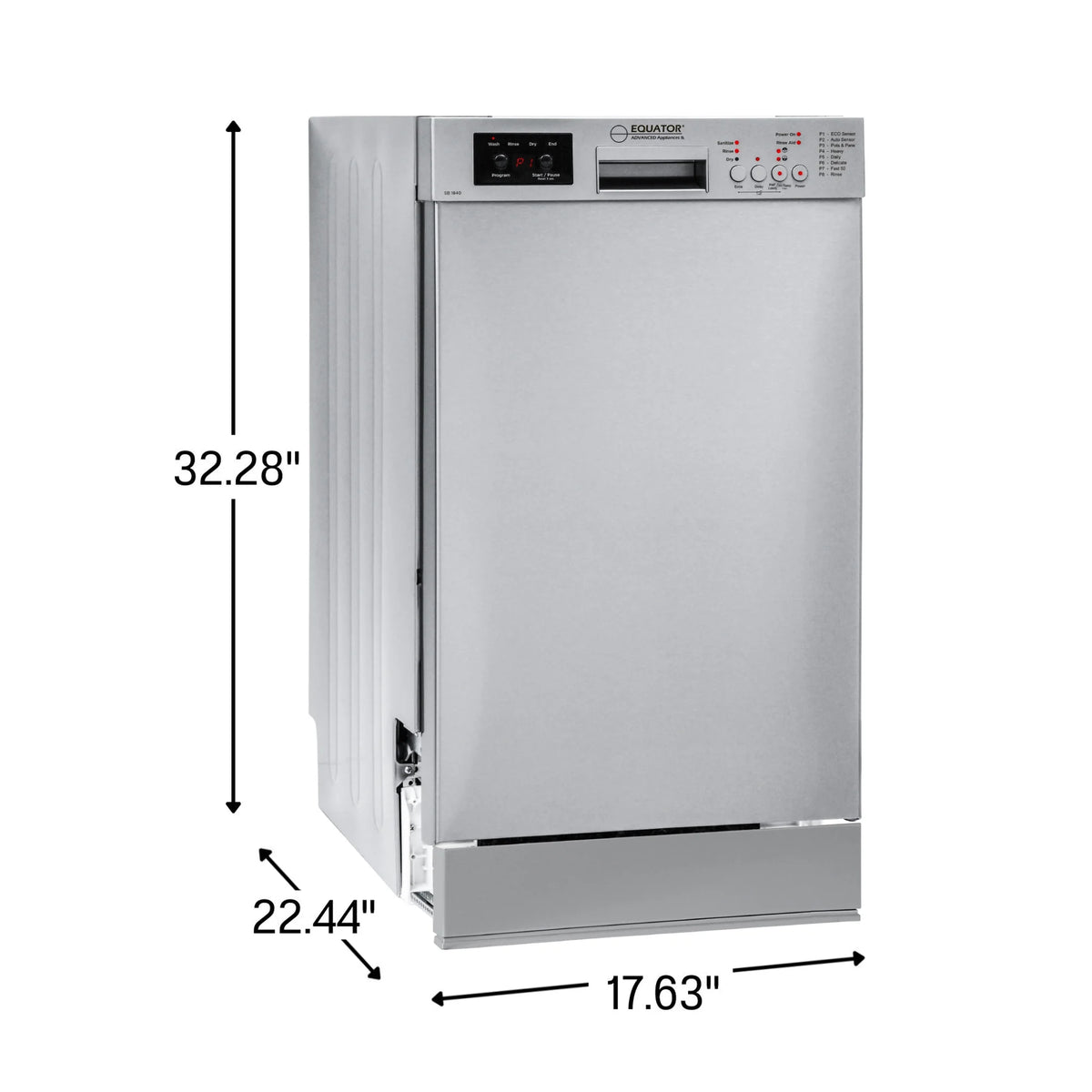 Equator 18 in Dishwasher 10 place QUIET 110V E-Star ADA? HP Garbage Disposer