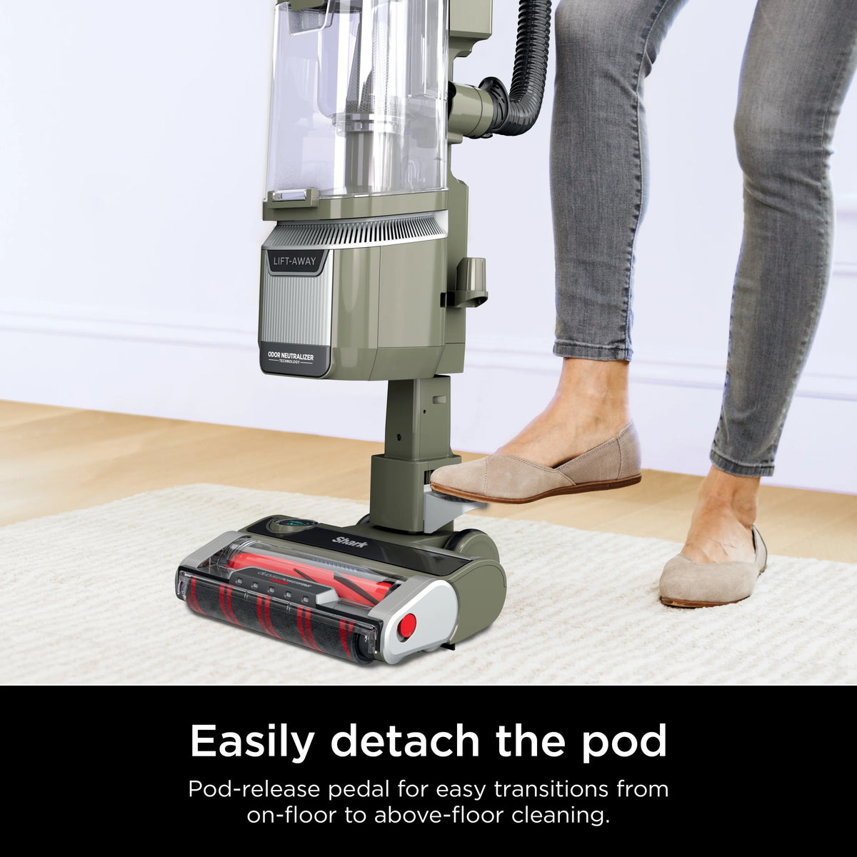Shark Upright Vacuum, Rotator Pet Lift-Away ADV, Pet Friendly, Bagless, DuoClean PowerFins HairPro Brushroll, HEPA Filter, Hard Floor and Carpet, Swivel Steering, LED Lights, LA700, Sage
