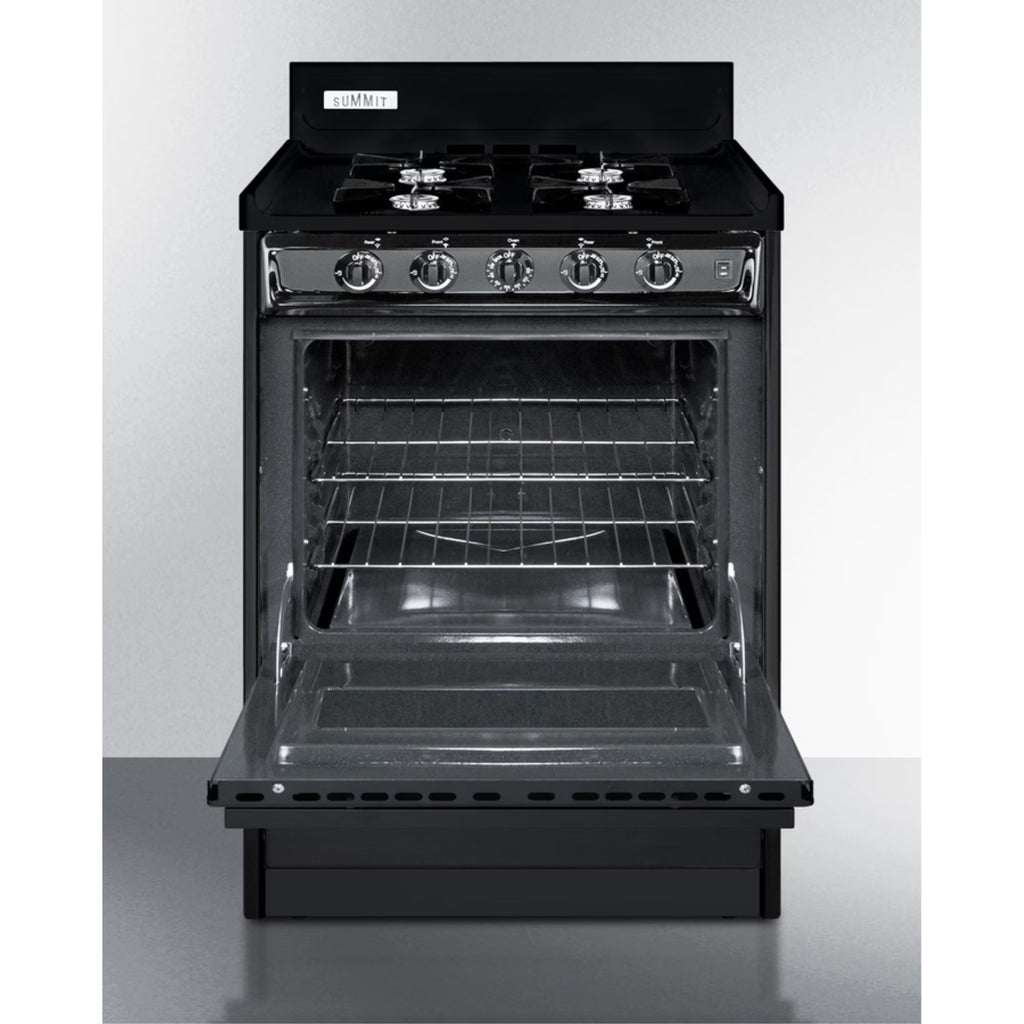 24" Wide Gas Range, Open Burners