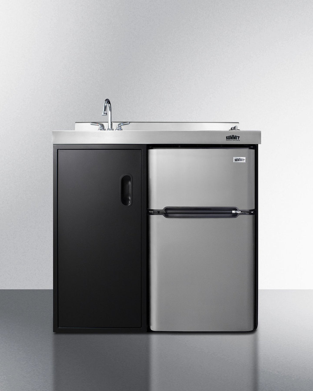 36" Wide All-In-One Kitchenette, Glass Burners