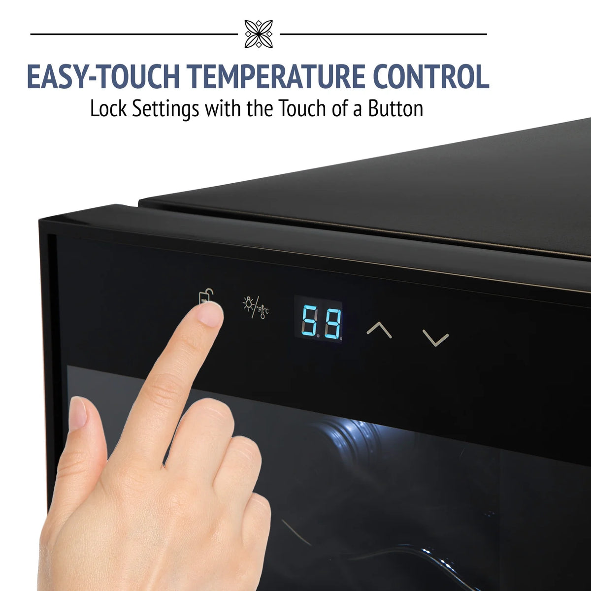 Ivation 12 Bottle Single Door Thermoelectric Freestanding Wine Cooler/Fridge