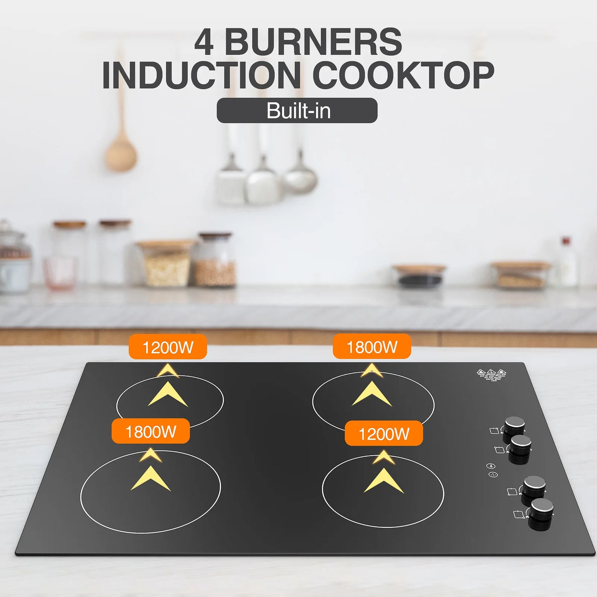 VBGK Induction Cooktop 30 inch 5 Burner Electric Hot Plate for Cooking Electric Induction Cooktop 240v, 99 Minutes Timer and Auto Shutdown Induction Burner,Child Lock