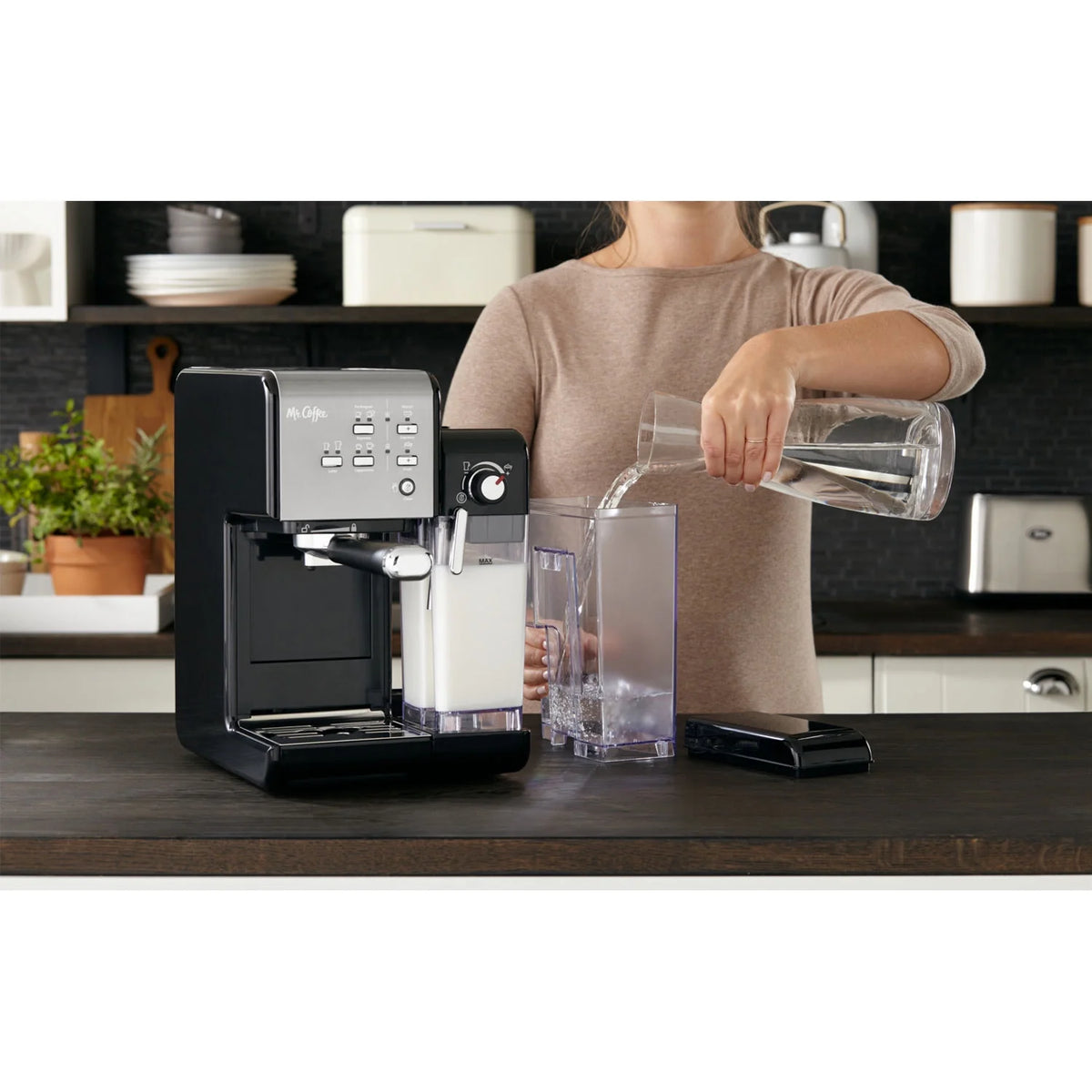 Mr. Coffee BVMC-EM7000DS 1 Touch 19 Bar Pump Programmable Espresso Maker Machine