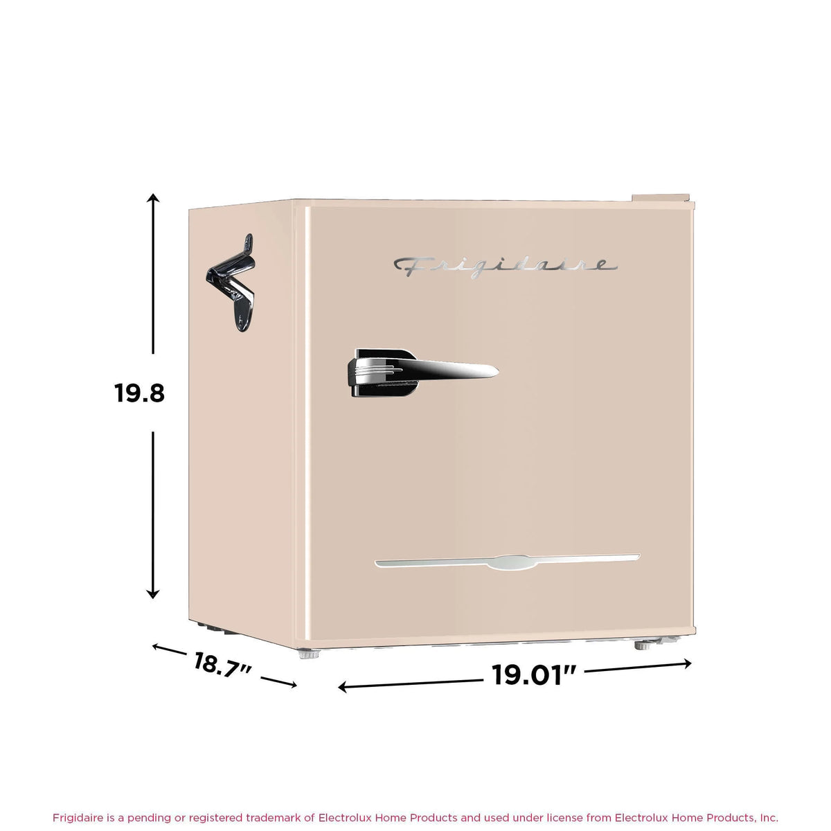 Frigidaire 1.6 Cu ft. Retro Compact Refrigerator with Side Bottle Opener, Coral