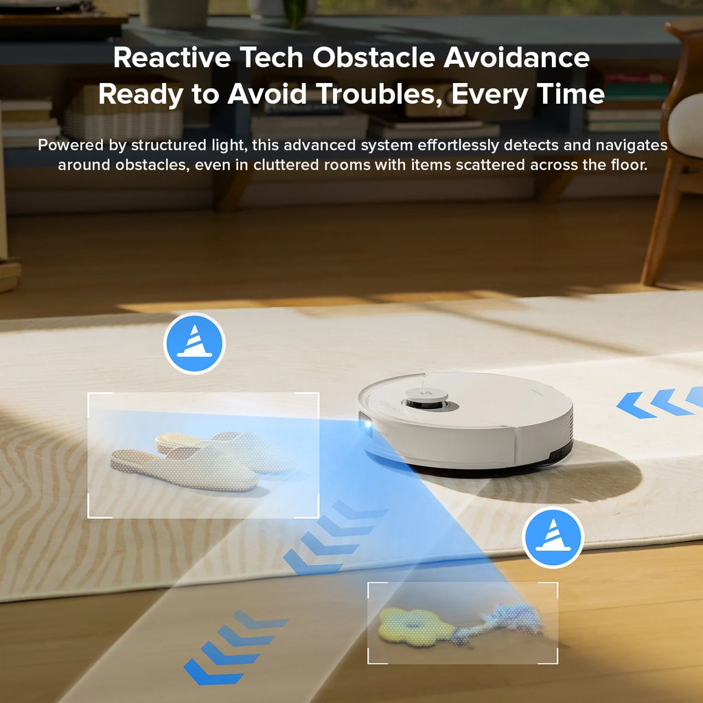 Roborock Q10 X5 Robot Vacuum and Mop Combo, 10,000 Pa Suction, Auto Mop Lifting, Reactive Tech Obstacle Avoidance, PreciSense LiDAR