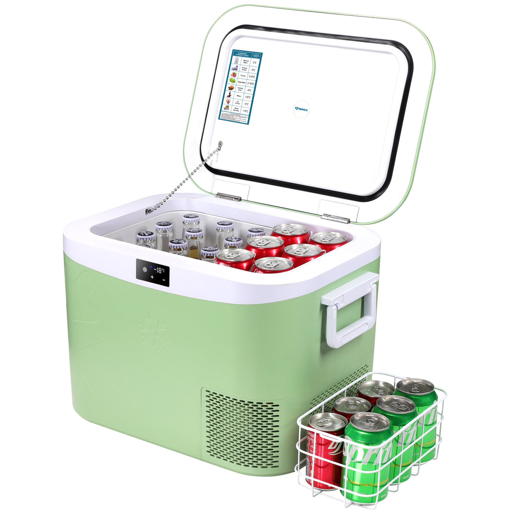 Portable Fridge 19 QT(18 Liter) 12 Volt Fridge Car Freezer Compressor Cooler 12/24V DC 110��240V AC for Camping Truck RV Boat & Home Use -18��~+15��