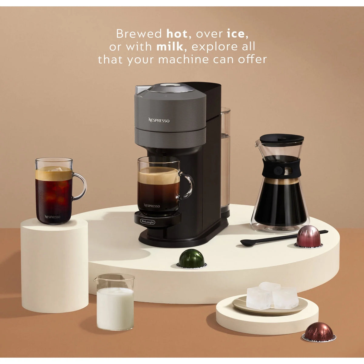 Nespresso Vertuo New Next Coffee and Espresso Maker by DeLonghi, Dark Gray, Single-Serve Brewers