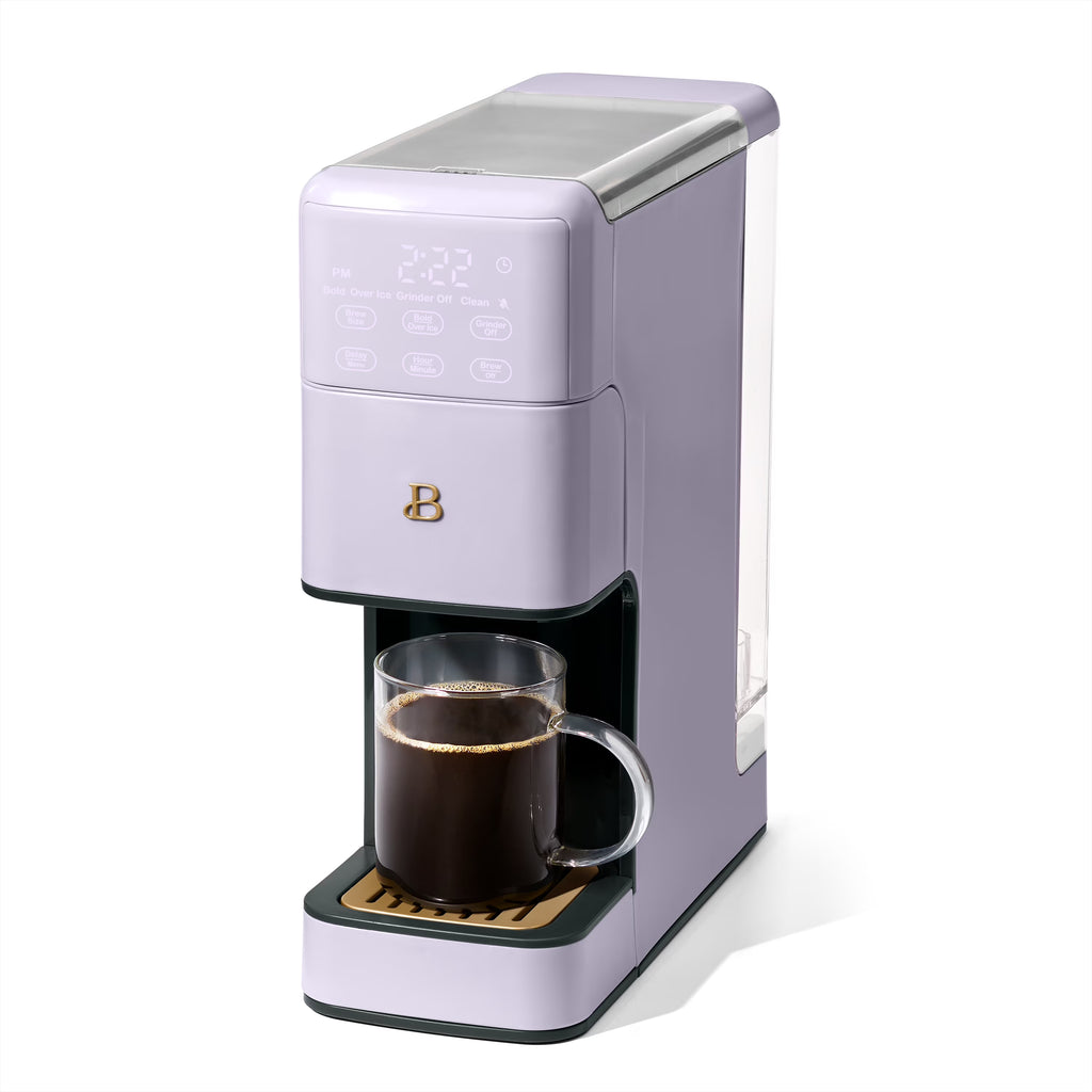 Beautiful Perfect Grind�?Programmable Single Serve Coffee Maker, White Icing by Drew Barrymore