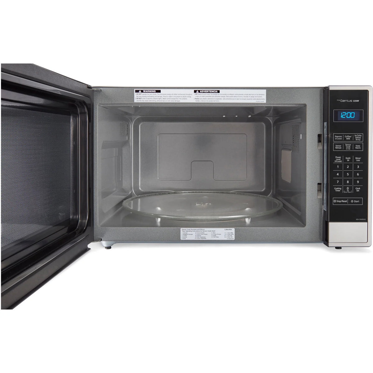 Panasonic 2.2-cu. ft. 1250W Countertop Microwave with Inverter Technology, Stainless Steel NN-SN95HS