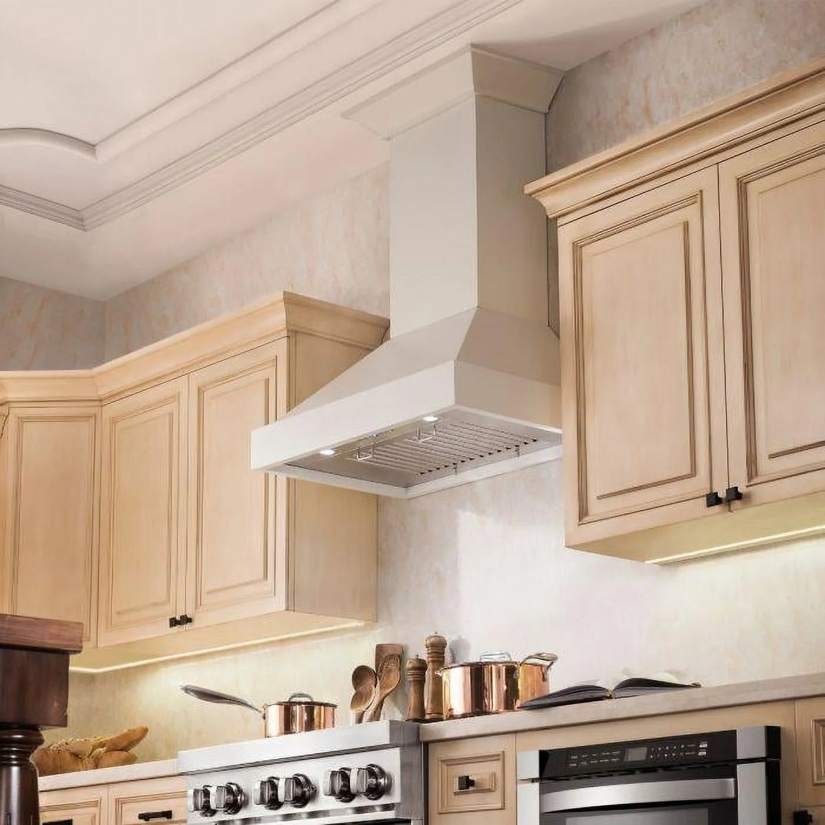 ZLINE 30 in. Wooden Wall Mount Range Hood in Black - Includes Motor