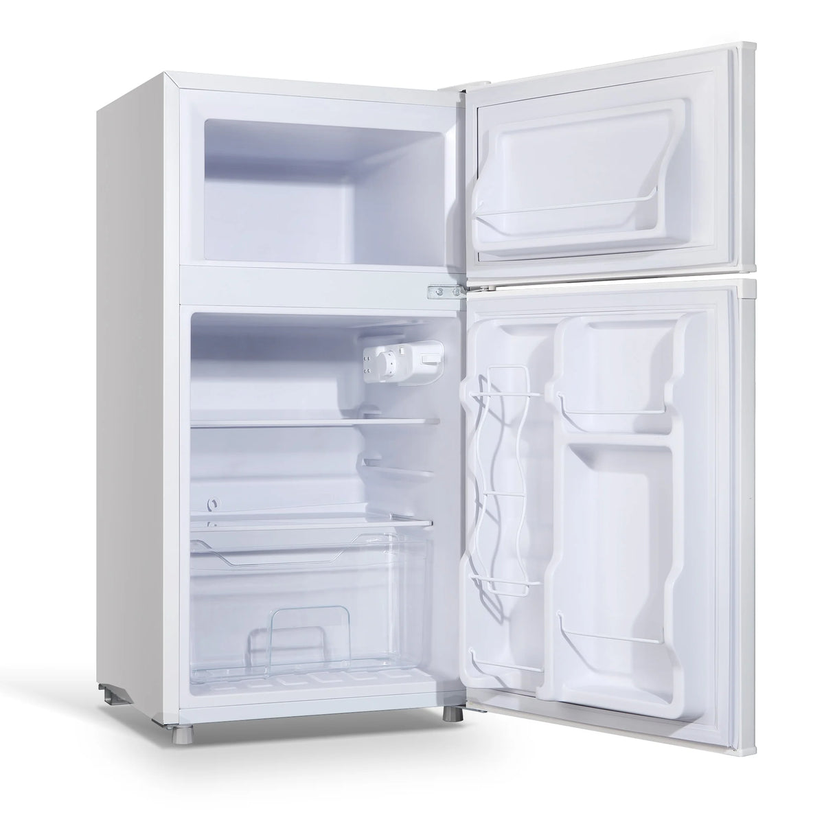 2 Door Mini Fridge with Freezer,3.5Cu.ft Small Freezer,7 Adjustable Thermostat,Blue,New