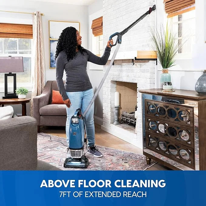 Vacmaster UB0402 Commercial Vacuum Cleaner Ultra-Lightweight 14L Capacity Bagged Upright Vac with LED Headlight and 2-Speed Setting Powerful Suction for Pets, Carpets & Hard Floor