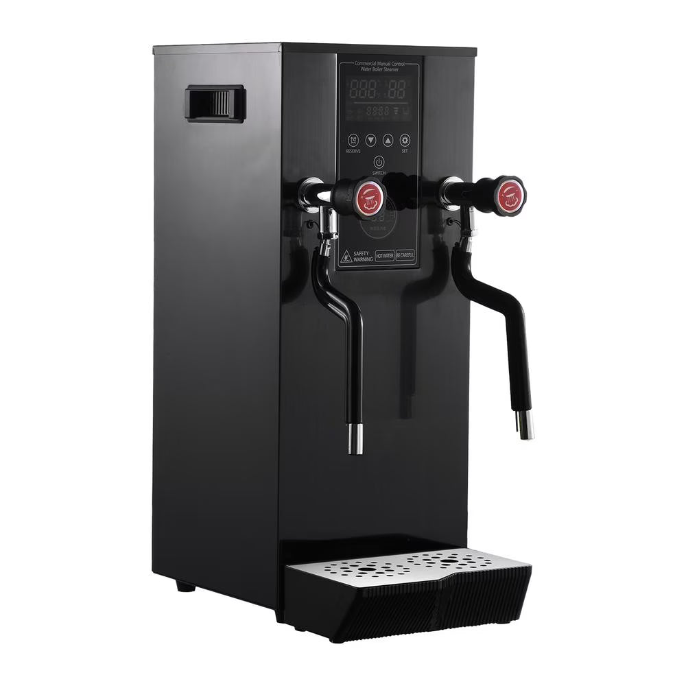 Commercial Milk Frother, 110V 1400W Automatic Foam Machine with LED Display for Coffee Shops (Black)