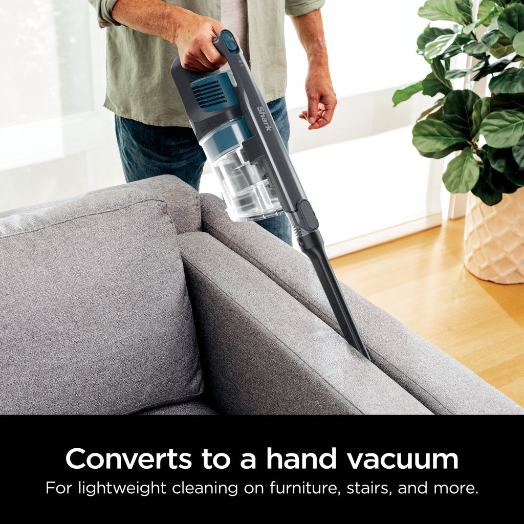 Shark Pet Pro Bagless Cordless Stick Vacuum, Carpets and Hardfloors, Powerfins Brushroll, No Hair Wrap, Up to 40 Min Runtime, XL Dust Cup, IZ240 Teal
