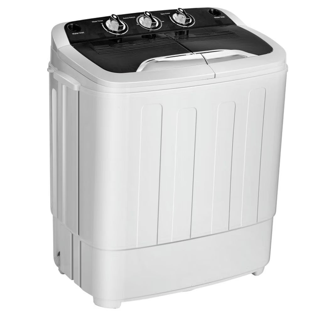 Kadyn Washer, Laundry Washing Machine,8 Lbs Compact Mini Twin Tub Washing Spiner Machine for Home and Apartment