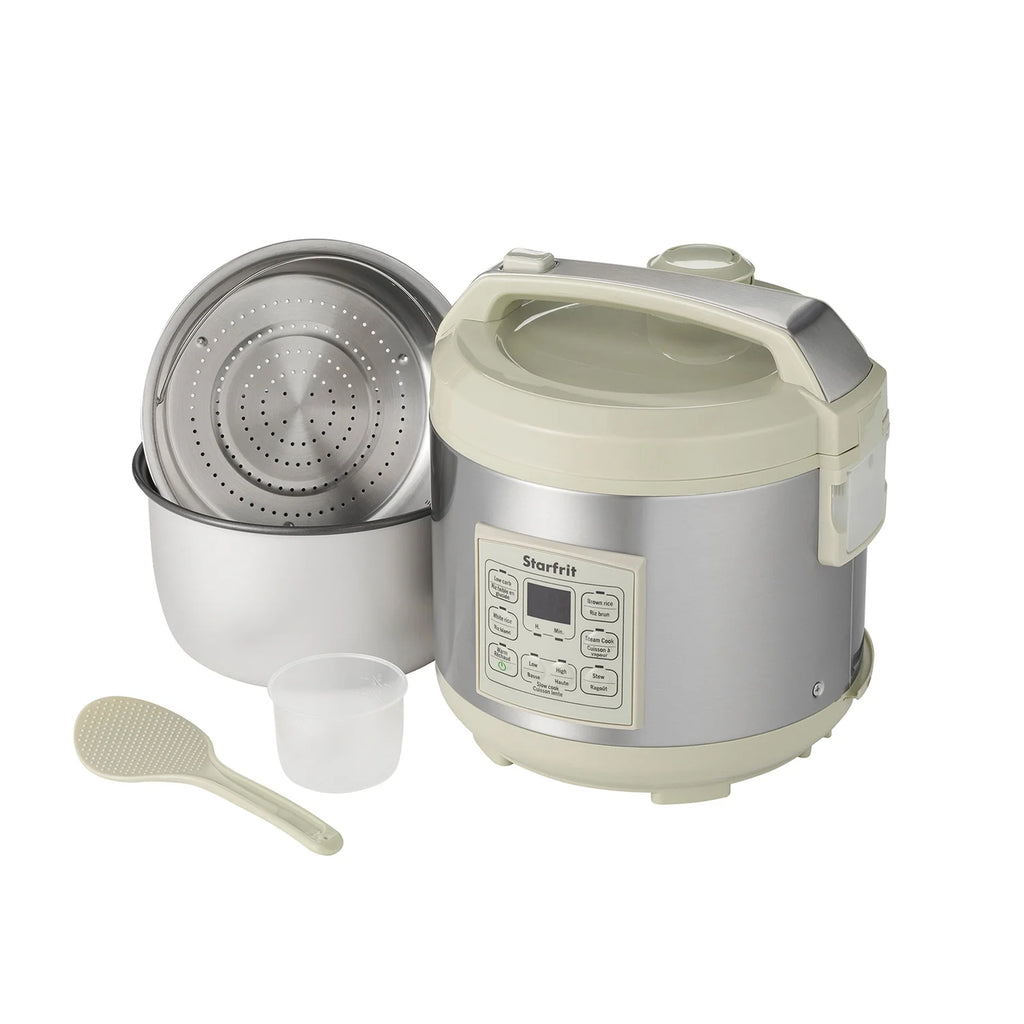 Starfrit 14-Cup Low-Carb Electric Rice Cooker, Green/Gray��with 7 Presets, 024737-001-0000